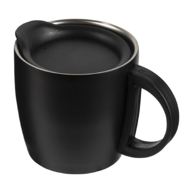 Taza térmica con tapa y base antideslizante