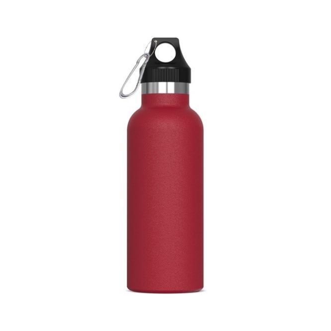 Botella de acero inoxidable antigoteo con mosquetón 500ml