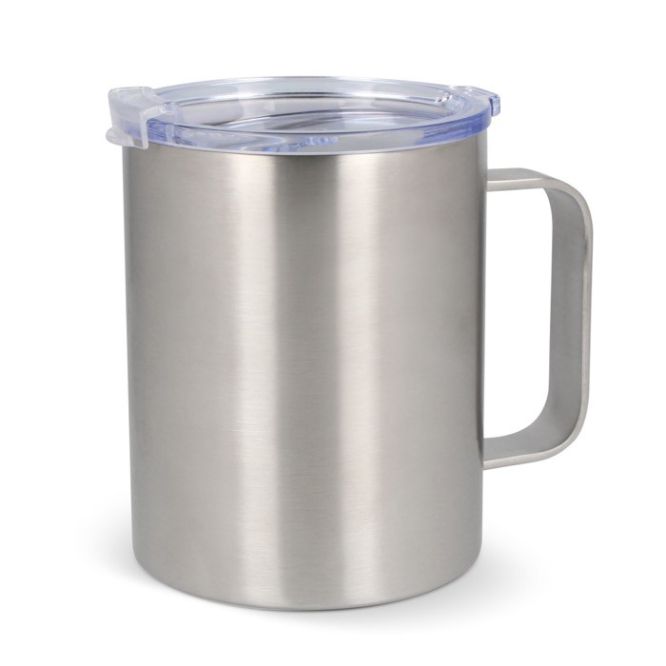 Tazas takeaway para publicidad de cerámica con detalle de metal 350ml