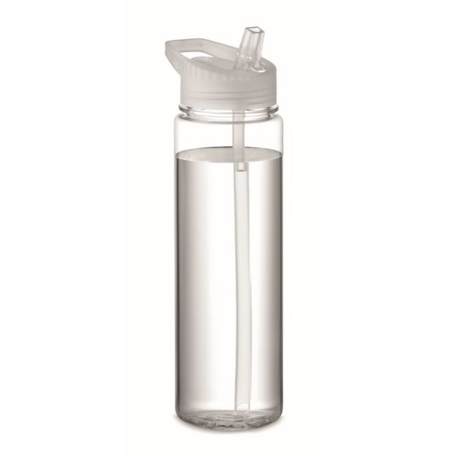 Botellas de tritán publicitarias con pajita plegable 650ml