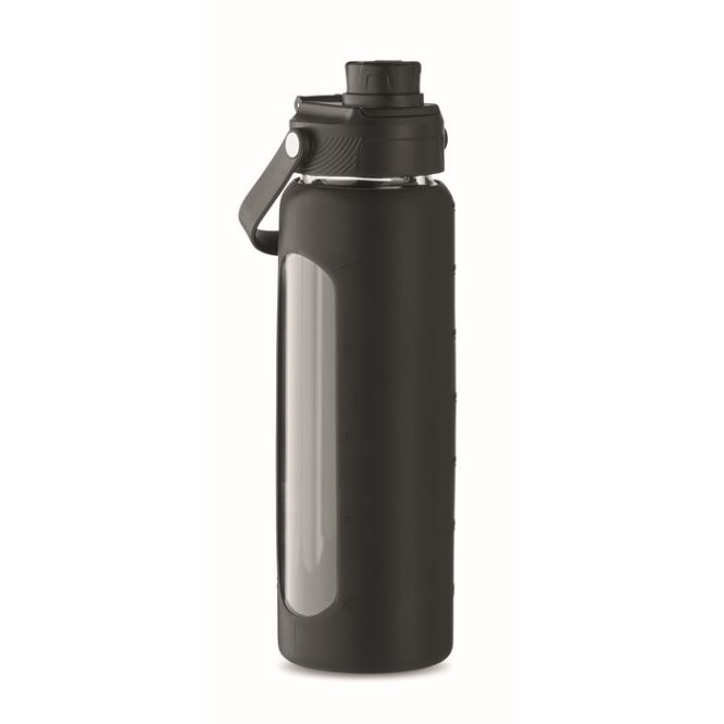 Botellas de vidrio con funda de silicona y boquilla cómoda 750ml