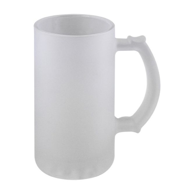 Jarra de cerveza para sublimar a color con apariencia congelada 500ml