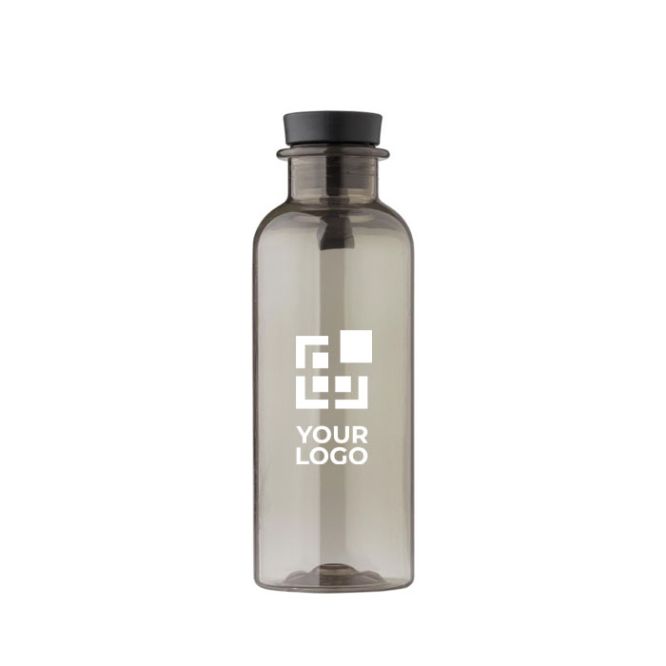 Botellas corporativas de RPET con asa de goma 500ml