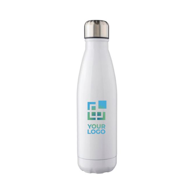 Botellas corporativas con tapón de rosca plateado 650ml
