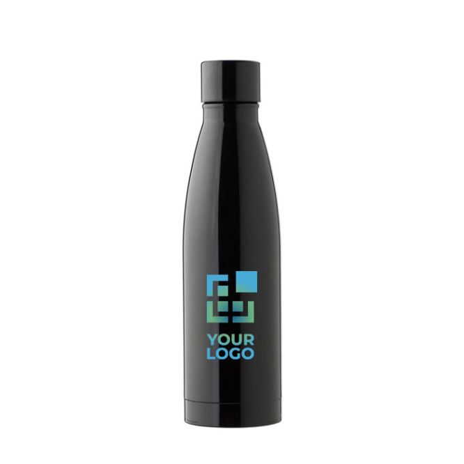 Botella de acero con tapón de rosca y diseño clásico 500ml