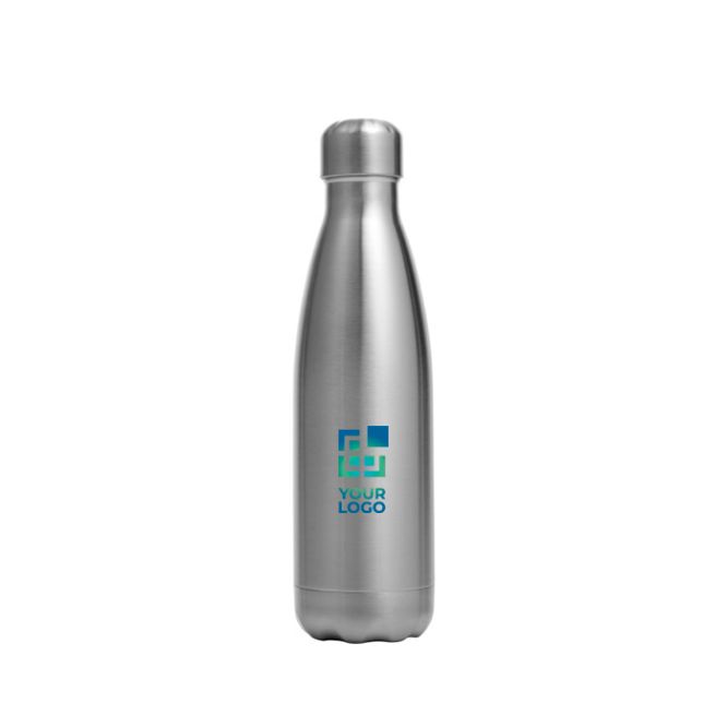 Botellas personalizadas con tapón de rosca plateado 650ml