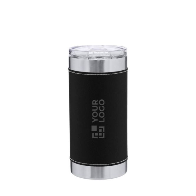 Vaso termo alargado con banda a color de PU 350ml