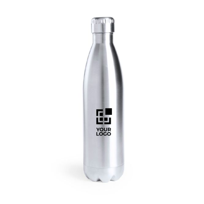 Botellas térmicas corporativas plateadas brillantes 850ml