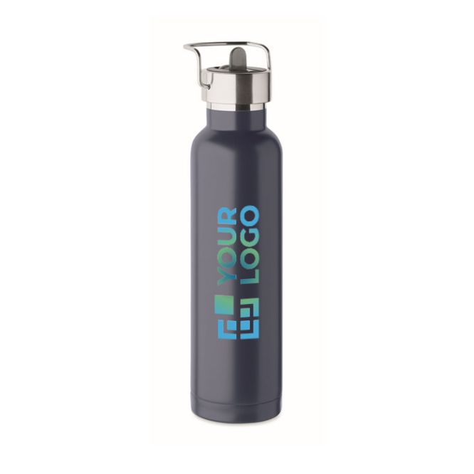 Botella termo con asa y pajita hecha de acero inox reciclado 660ml
