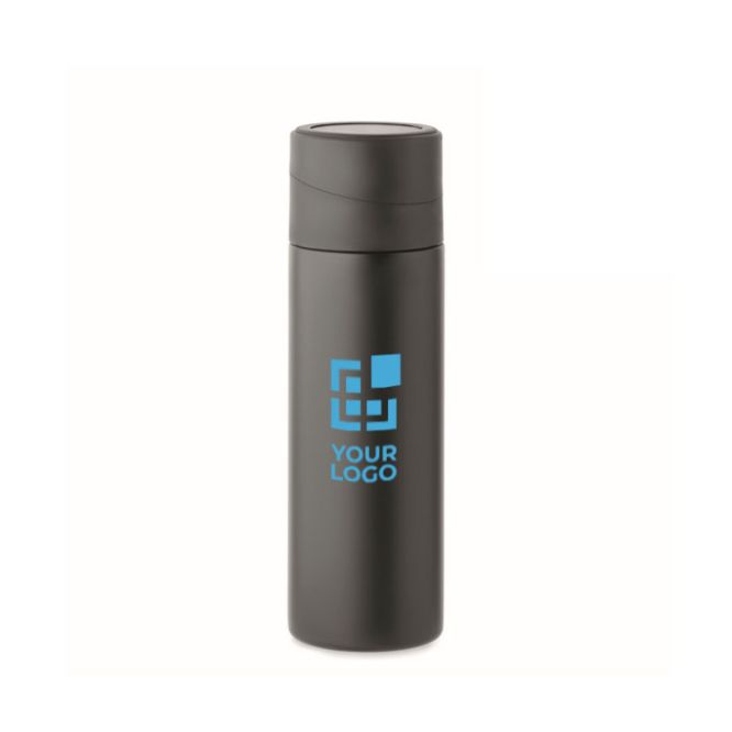 Botella termo con tapa de silicona antideslizante de acero inox 420ml