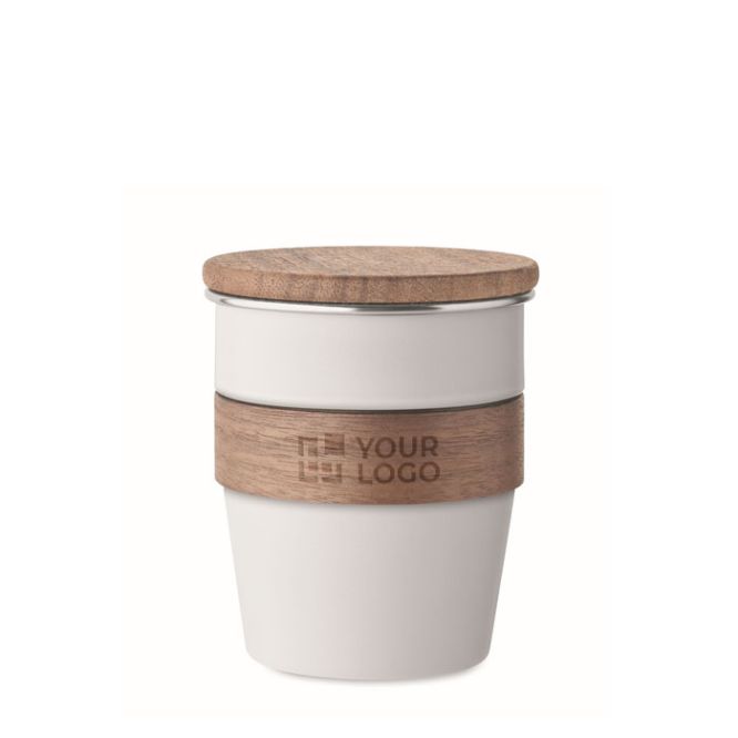 Vasos personalizados con detalles de madera extraíble 350ml