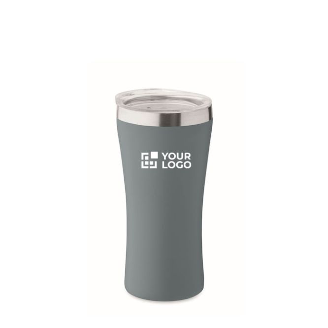 Vaso térmico personalizado compacto con tapa translúcida 160ml