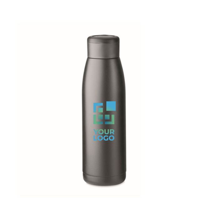 Botella de acero con logo y cambio de temperatura 400ml