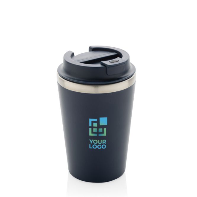 Tazas termo de doble pared con detalle plateado 350ml