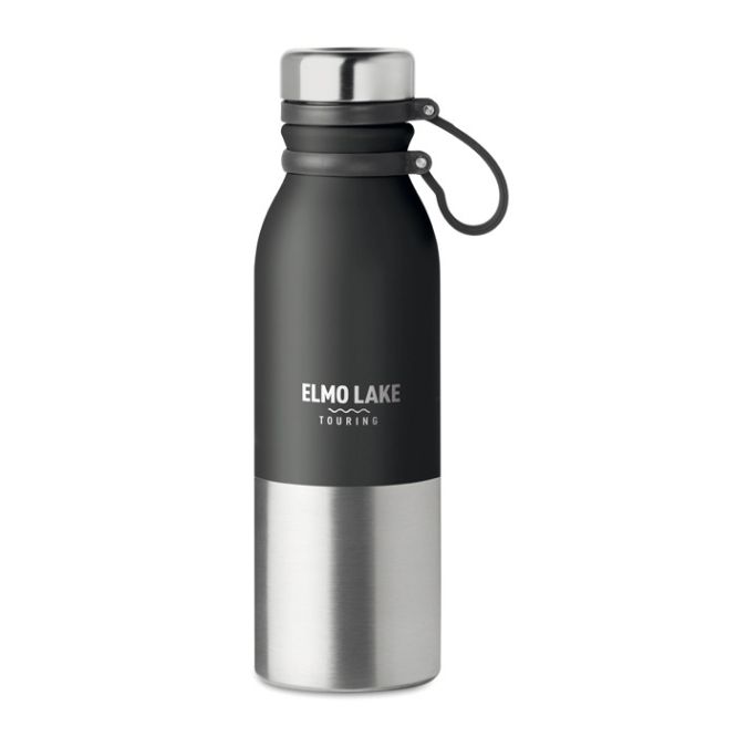 Botellas acero inoxidable personalizadas negro