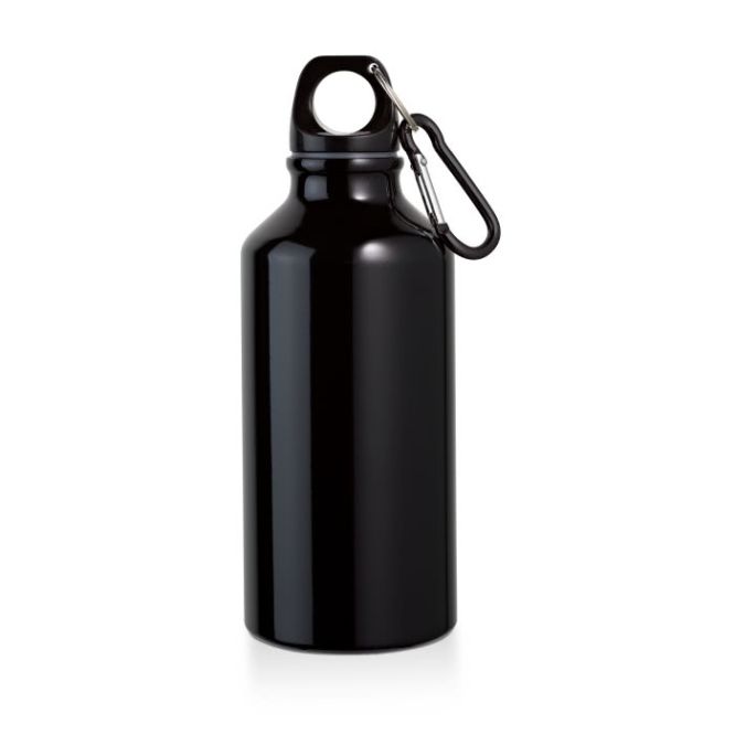Botella publicitaria pequeña aluminio negro