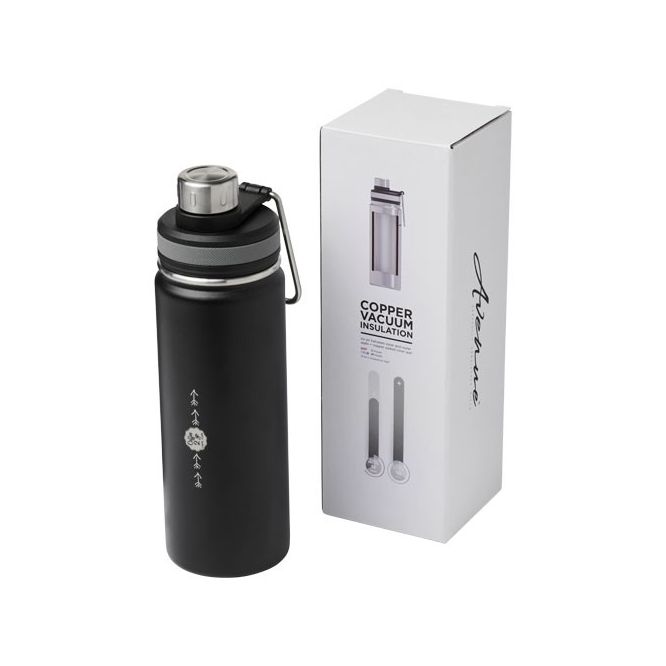 Botellas acero deportivas con logo negro