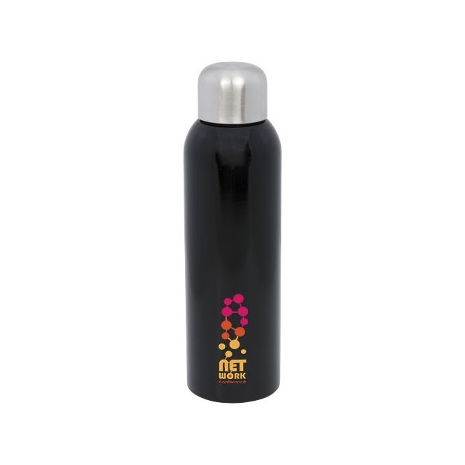 Botella acero con logo negro