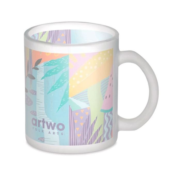 Tazas sublimadas de cristal color blanco impreso