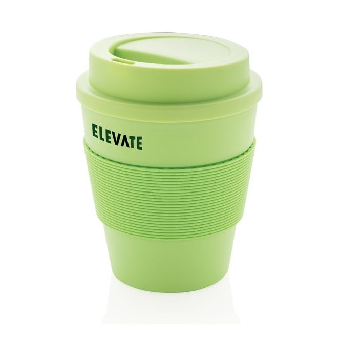Vasos take away promocionales reciclables color verde