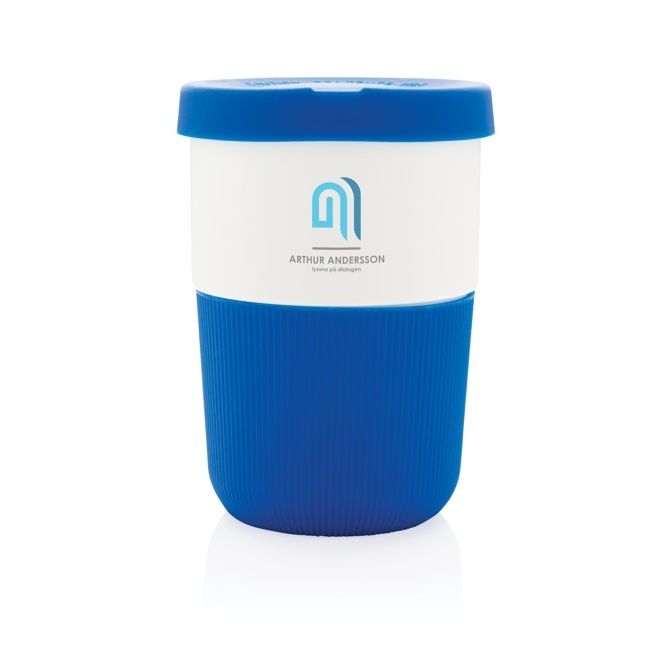 Vasos takeaway personalizados color azul