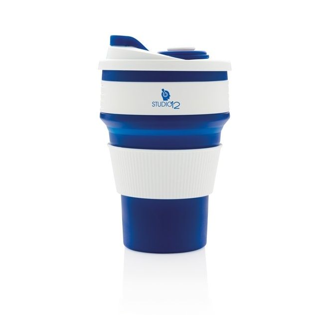 Vasos take away con logo color azul