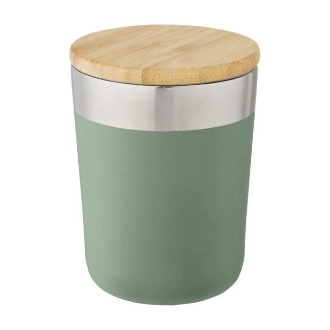 Vaso térmico con tapa de bambú orgánica