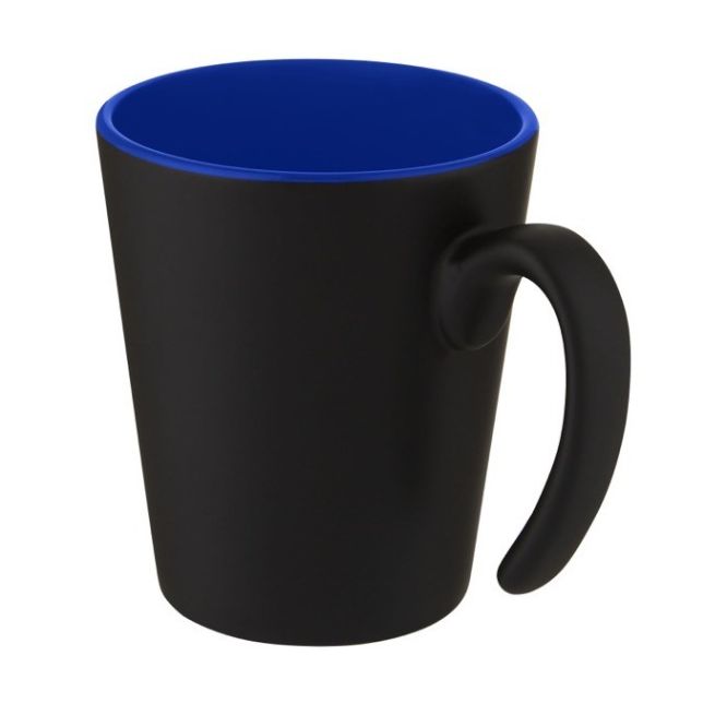 Taza de cerámica bicolor