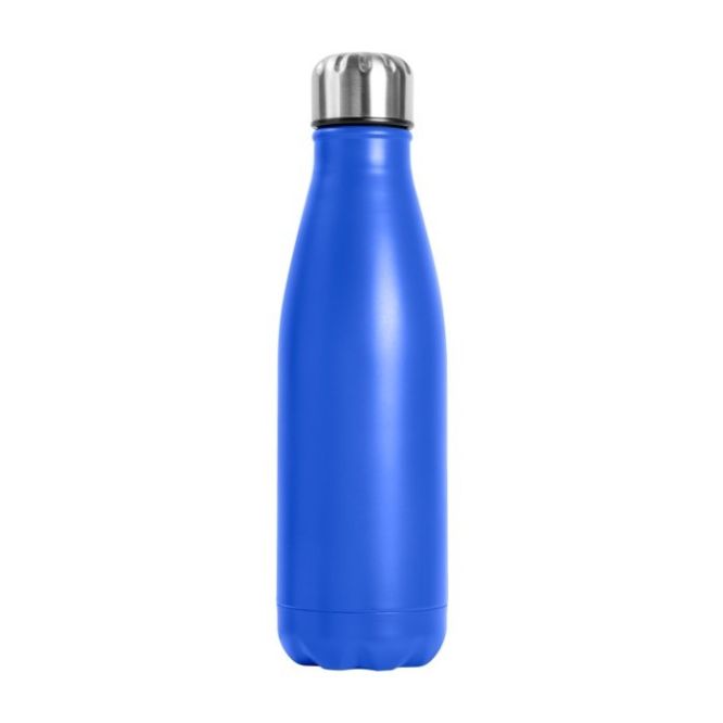 Botella de acero inoxidable corporativas color azul