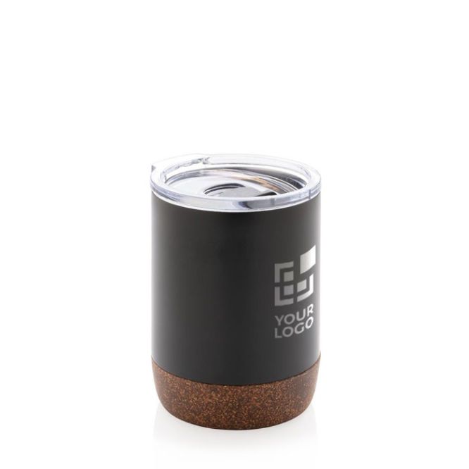 Tazas térmicas de acero con base de corcho