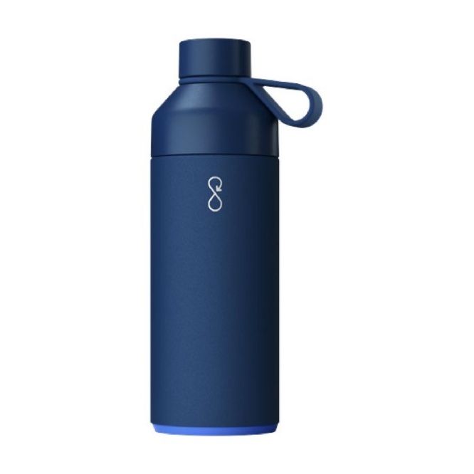 Botellas termo de acero y plástico reciclado para congresos 1L