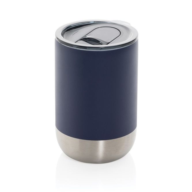 Vasos térmicos de acero con tapa antigoteo y base metalizada 360ml