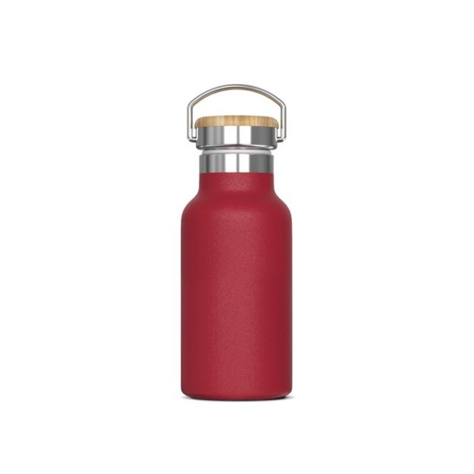 Botella térmica con recubrimiento de polvo y asa de transporte 350ml