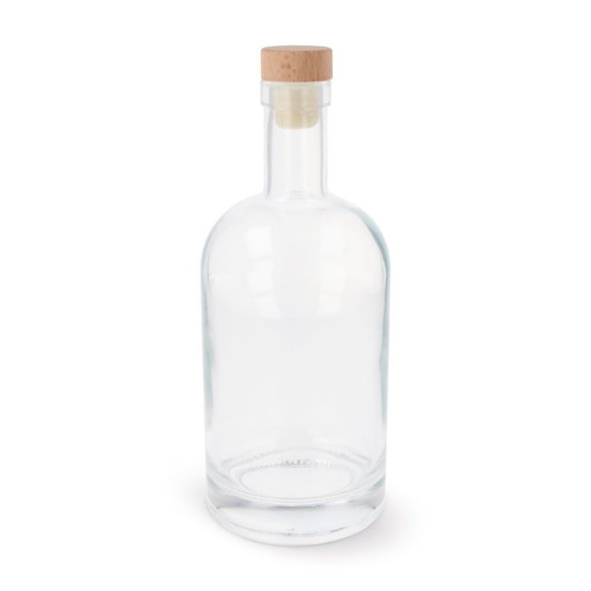 Botella sostenible fabricada de vidrio con tapa a presión de FSC 500ml