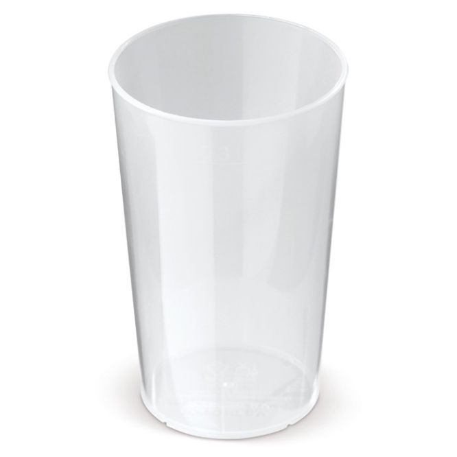 Vasos reutilizables transparentes apilables 100% reciclables 300ml