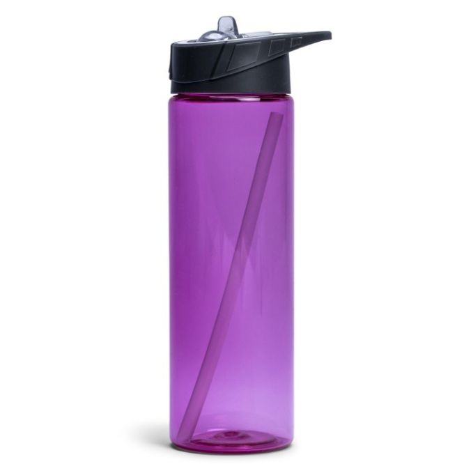 Botellas de plástico transparente libre de BPA con pajita 700ml