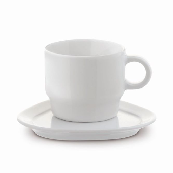 Taza de café personalizado de porcelana con plato triangular 180ml