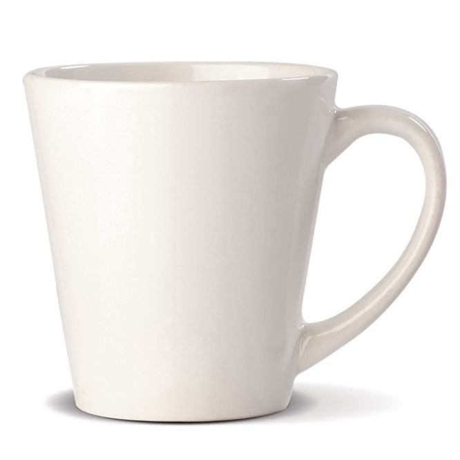 Taza blanca con asa grande de cerámica ideal para sublimar 350ml