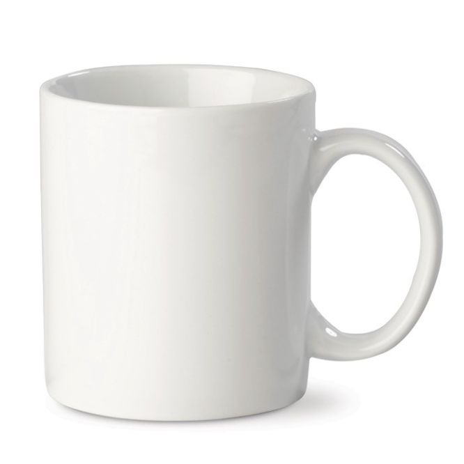 Tazas de porcelana de color blanco de estilo clásico 300ml