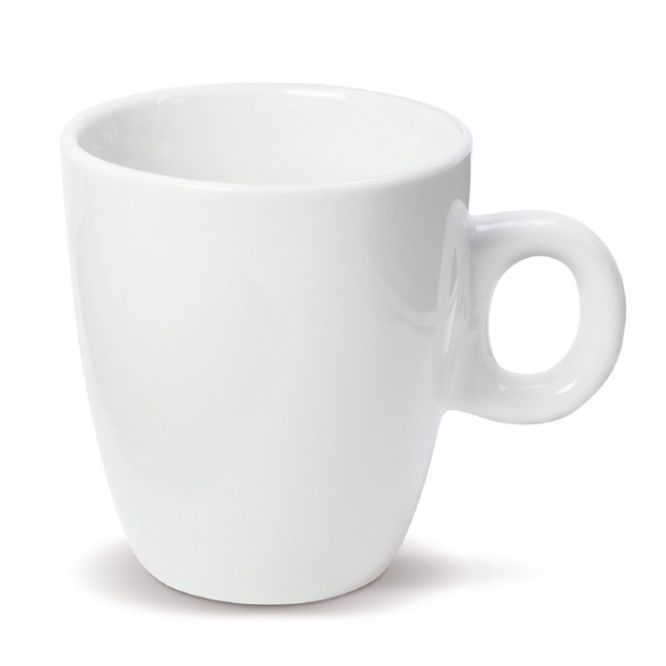 Taza de cerámica blanca apta para cafeteras con asa pequeña 200ml