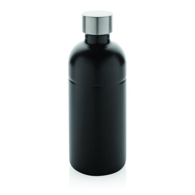 Botella de acero inoxidable reciclado con sistema antifugas 800ml color negro