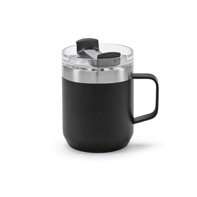 Taza de acero con tapa giratoria y aspecto robusta 350ml