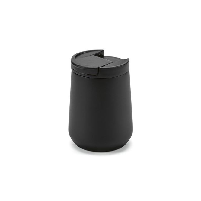 Tazas termo de acero con tapa antifugas de color negro 350ml