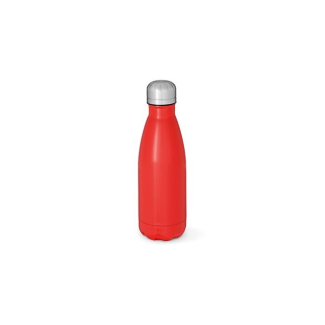Botellas de acero reciclado con colores mate y tapón plateado 400ml