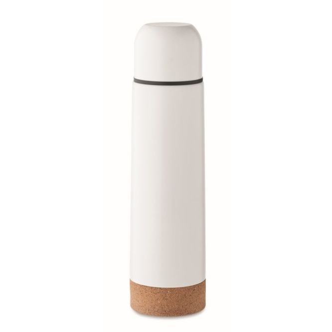 Termo con logo de acero inoxidable con base de corcho 500ml