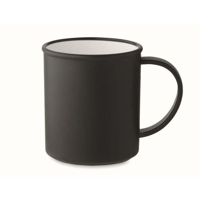 Taza vintage de plástico reciclado de diseño elegante 300ml