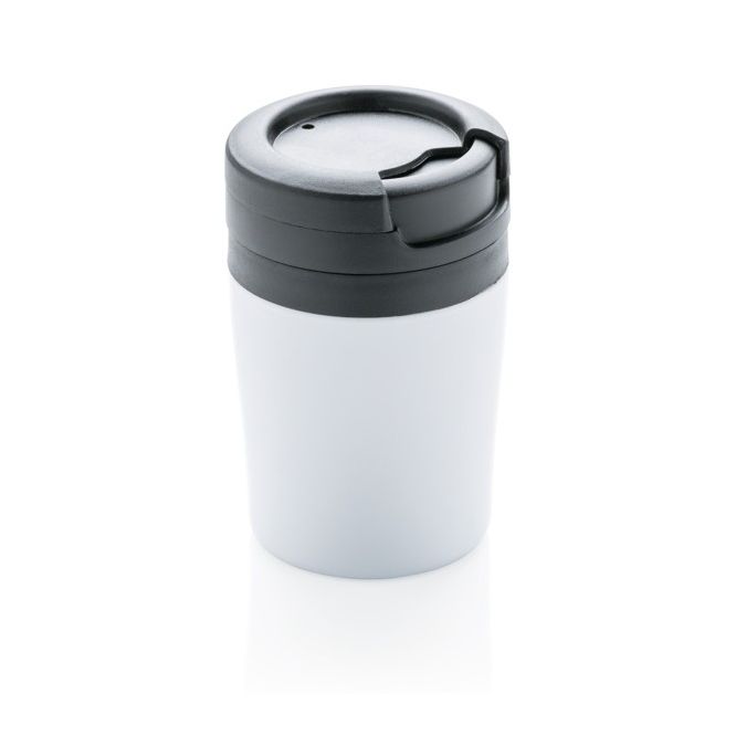 Vasos térmicos con logo de tamaño compacto y tapa antigoteo 160ml