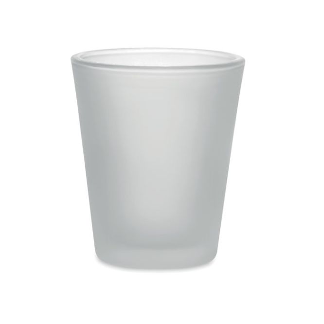 Vaso de chupito de color blanco para impresión a todo color 44ml