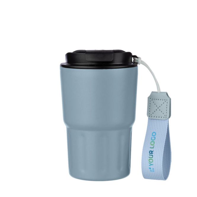 Vaso térmico para empresas con correa de transporte 320ml