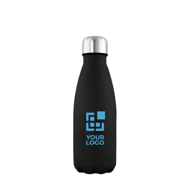 Botellas de acero de colores con tapón plateado 500ml